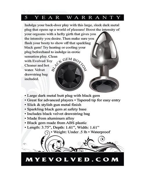 Evolved Black Gem Anal Plug