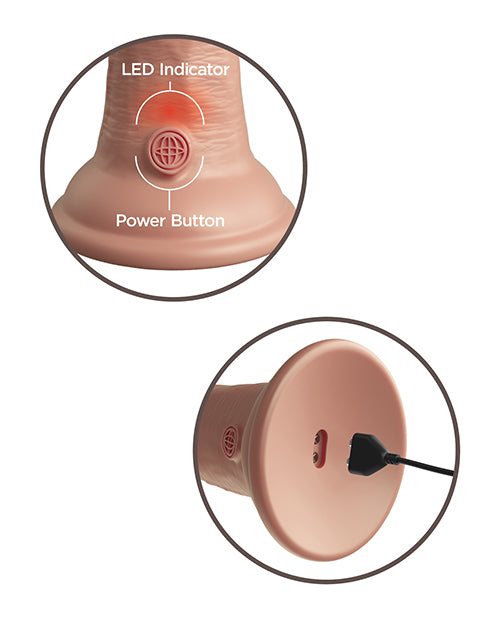 King Cock Elite 6 Inch Dual Density Vibrating Silicone Cock
