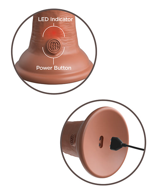 King Cock Elite 6 Inch Dual Density Vibrating Silicone Cock
