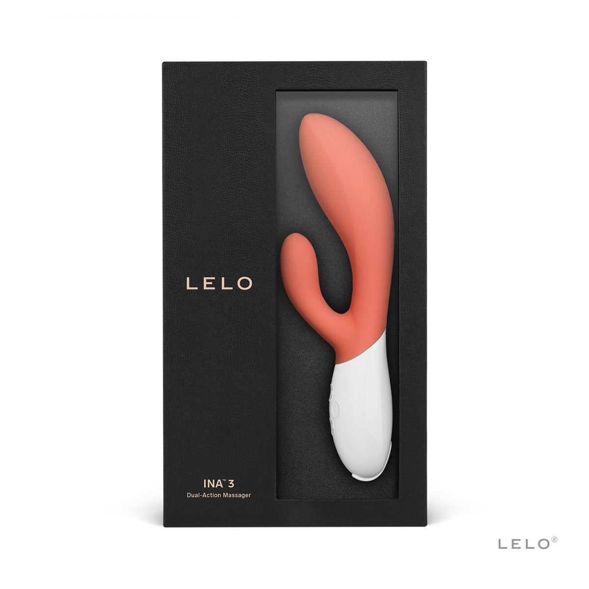 LELO Ina 3 Rabbit Vibrator - Coral Red