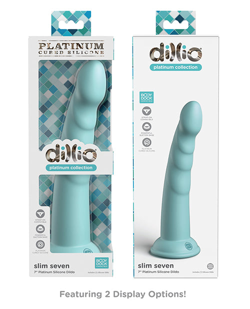 Dillio Platinum 7 Inch Slim Seven Silicone Dildo - Strap On Compatible