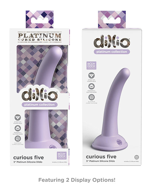 Dillio Platinum 5" Curious Five Silicone Dildo - Strap On Compatible