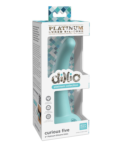 Dillio Platinum 5" Curious Five Silicone Dildo - Strap On Compatible
