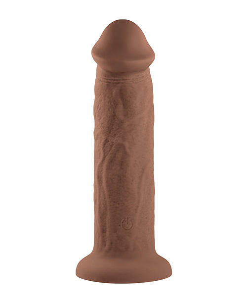 Evolved Brown 7 Inch Girthy Vibrating Dildo