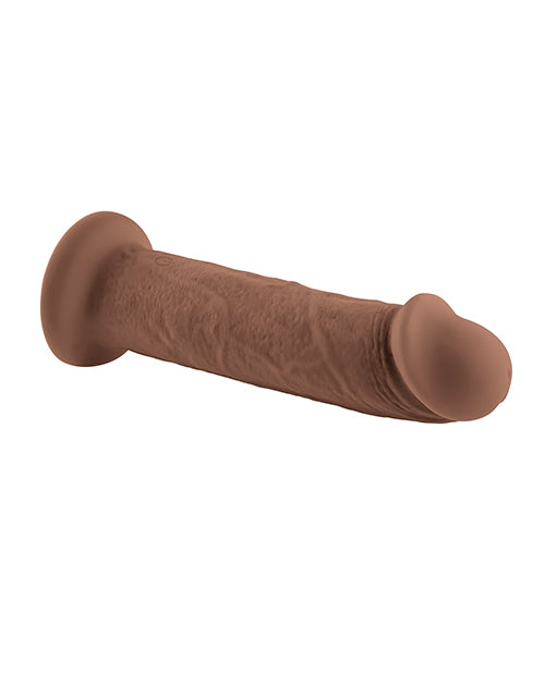 Evolved Brown 7 Inch Girthy Vibrating Dildo