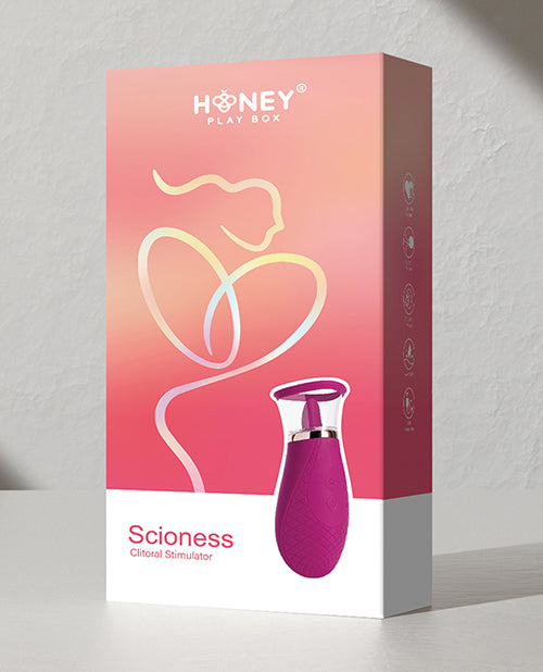 Scioness Suction Pussy Pump with Licking Clitoral Stimulator - Pink