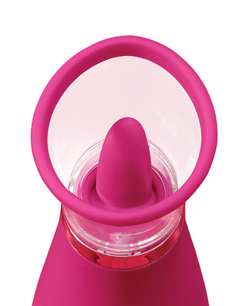 Scioness Suction Pussy Pump with Licking Clitoral Stimulator - Pink