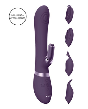 Shots Vive Etsu Pulse G-spot Rabbit W/interchangeable Clitoral Attachments In Purple