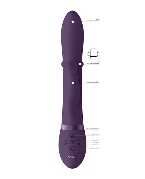 Shots Vive Halo Up & Down Ring G-spot Rabbit In Purple