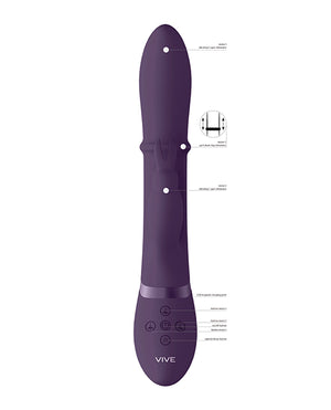 Shots Vive Halo Up & Down Ring G-spot Rabbit In Purple