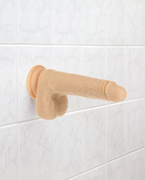 Naked Addiction The Freak 7.5 Inch Rotating & Thrusting Vibrating Dong - Ivory