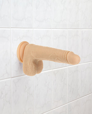 Naked Addiction The Freak 7.5 Inch Rotating & Thrusting Vibrating Dong - Ivory