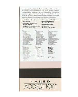 Naked Addiction The Freak 7.5 Inch Rotating & Thrusting Vibrating Dong - Ivory
