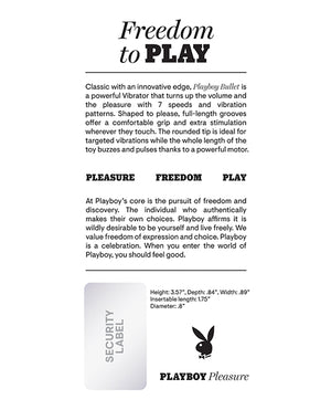 Playboy Pleasure Playboy Bullet Vibrator