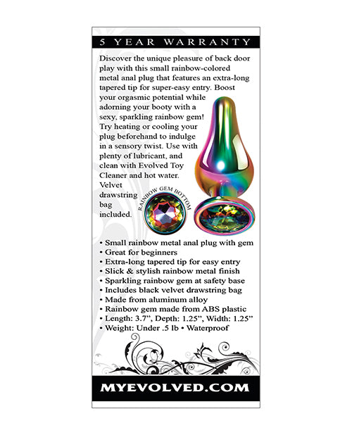Evolved Rainbow Metal Plug Small, Med, Large