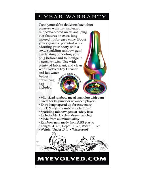 Evolved Rainbow Metal Plug Small, Med, Large