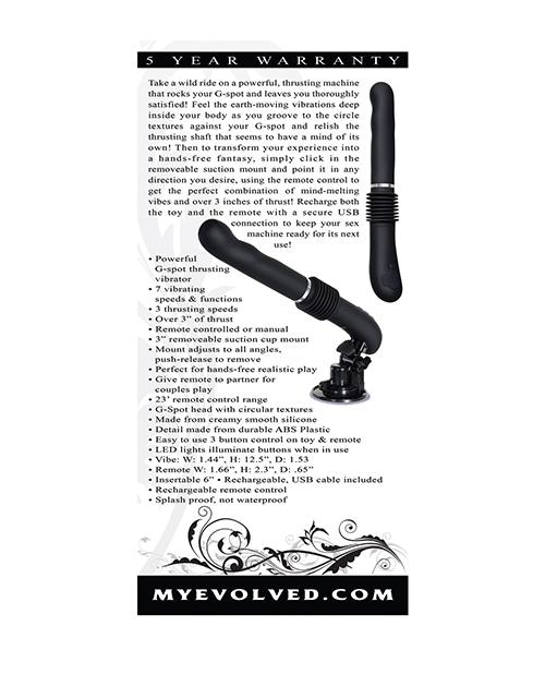 Evolved G Force Thruster - Hand Held Thrusting Dildo -  Black