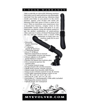 Evolved G Force Thruster - Hand Held Thrusting Dildo -  Black