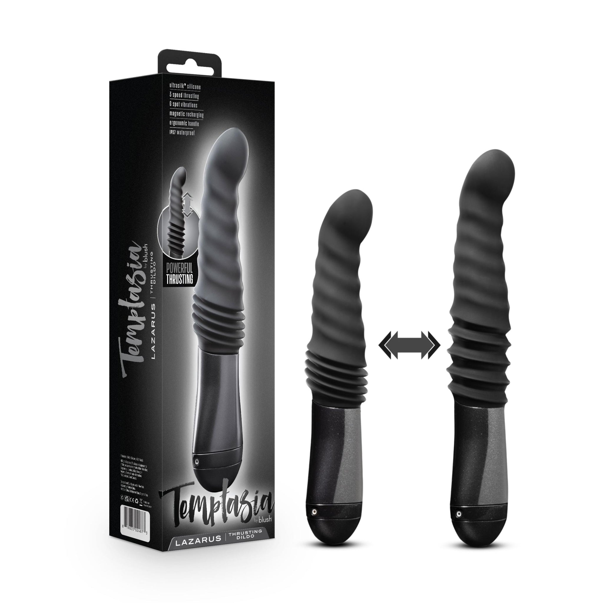 Temptasia - Lazarus - Thrusting Dildo - Black - The Happy Wife Temptasia - Lazarus - Thrusting Dildo - Black - The Happy Wife