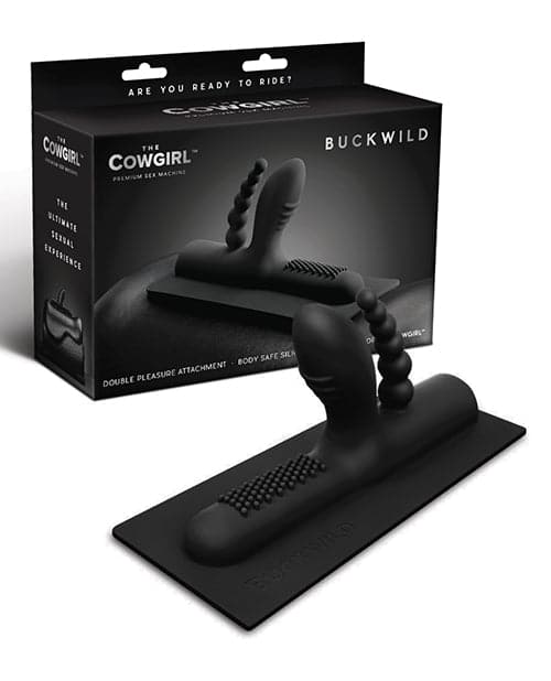The Cowgirl Buckwild Silicone Sex Machine Attachment - Black