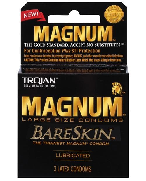 Trojan Magnum Bareskin Condoms - Large - 3 & 10 Packs