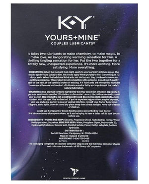 KY Yours & Mine Gift Set Premium Lubricants for Him & Her